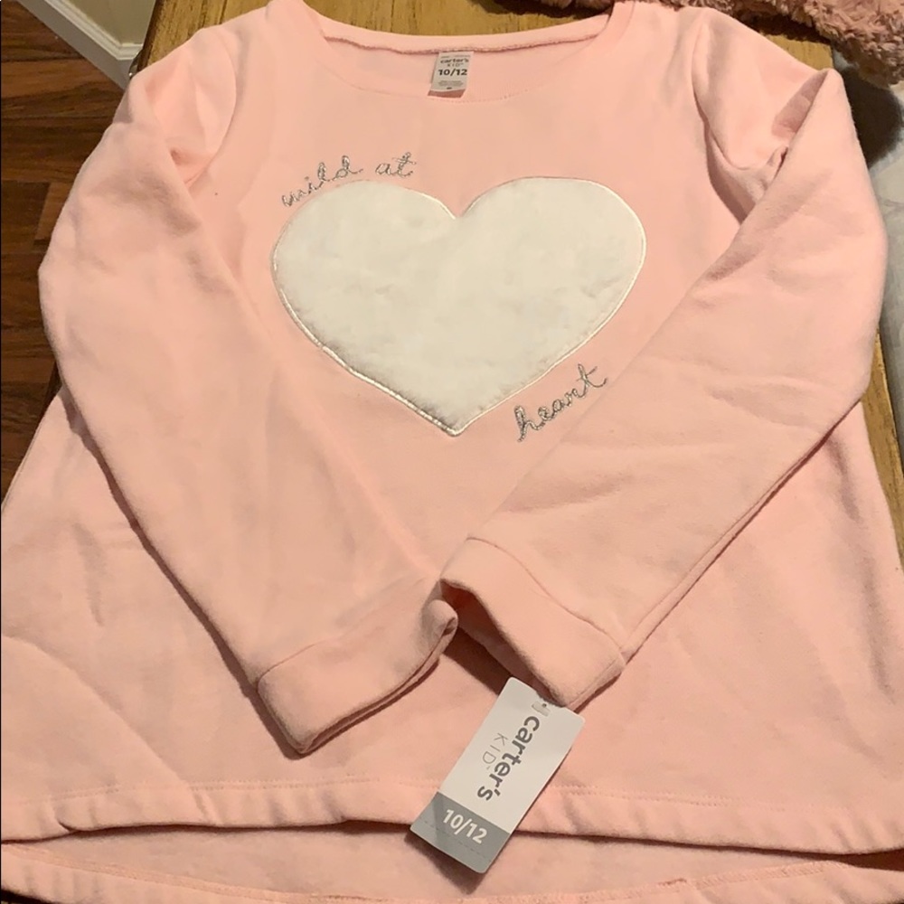 Girls pink Carter’s sweatshirt New with Tags